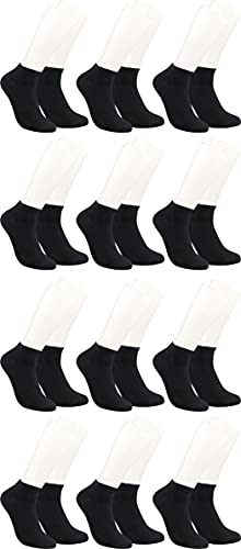 RS. Harmony Kurzsocke aus Baumwolle, Kurzstrumpf für Herren, 12 Paar, Farbe schwarz, Größe 39-42 von RS. Harmony