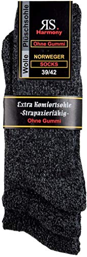 RS. Harmony | Norwegerstrümpfe für Herren | Extra Qualität Norweger | 3 Paar | anthrazit-mouline | 39-42 von RS. Harmony