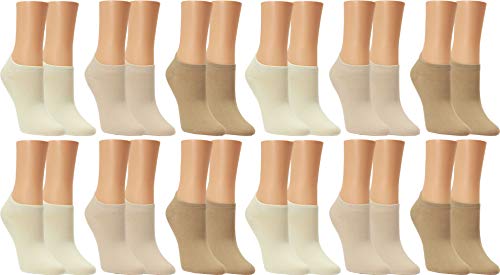 RS. Harmony Sneaker-Socken Bambus, qualitative Sommersocken für Damen und Herren mit sehr flacher Zehen-Naht und Komfortrand, 12 Paar, Farbe natur, Größe 39-42 von RS. Harmony