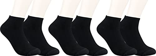 RS. Harmony Sneaker-Socken Bambus, qualitative Sommersocken für Damen und Herren mit sehr flacher Zehen-Naht und Komfortrand, 3 Paar, Farbe schwarz, Größe 47-50 von RS. Harmony