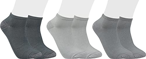 RS. Harmony Sneaker-Socken Bambus, qualitative Sommersocken für Damen und Herren mit sehr flacher Zehen-Naht und Komfortrand, 3 Paar, Farbe silbertöne, Größe 43-46 von RS. Harmony