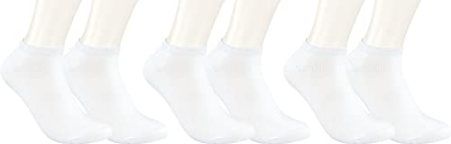 RS. Harmony Sneaker-Socken Bambus, qualitative Sommersocken für Damen und Herren mit sehr flacher Zehen-Naht und Komfortrand, 3 Paar, Farbe weiß, Größe 43-46 von RS. Harmony