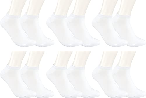 RS. Harmony Sneaker-Socken Bambus, qualitative Sommersocken für Damen und Herren mit sehr flacher Zehen-Naht und Komfortrand, 6 Paar, Farbe weiß, Größe 47-50 von RS. Harmony