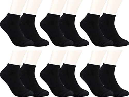 RS. Harmony Sneaker-Socken Bambus, qualitative Sommersocken für Damen und Herren mit sehr flacher Zehen-Naht und Komfortrand, 6 Paar, Farbe schwarz, Größe 43-46 von RS. Harmony
