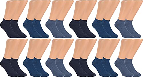 RS. Harmony Sneaker-Socken aus Baumwolle mit Komfortrand und sehr flacher Zehennaht, 12 Paar, Farbe jeanstöne, Größe XL 47-50 von RS. Harmony