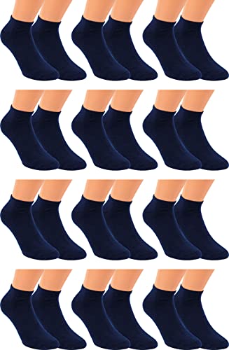 RS. Harmony Sneaker-Socken aus Baumwolle mit Komfortrand und sehr flacher Zehennaht, 12 Paar, Farbe marine, Größe 39-42 von RS. Harmony