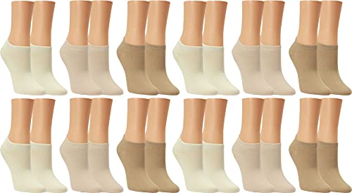 RS. Harmony Sneaker-Socken aus Baumwolle mit Komfortrand und sehr flacher Zehennaht, 12 Paar, Farbe natur, Größe 35-38 von RS. Harmony