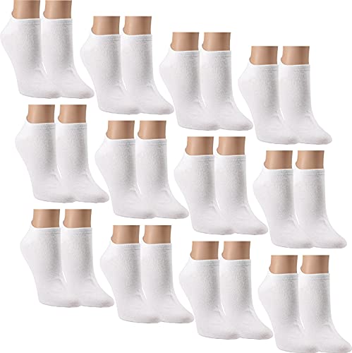 RS. Harmony Sneaker-Socken aus Baumwolle mit Komfortrand und sehr flacher Zehennaht, 12 Paar, Farbe weiß, Größe 35-38 von RS. Harmony