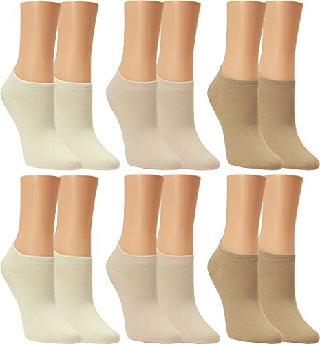RS. Harmony Sneaker-Socken aus Baumwolle mit Komfortrand und sehr flacher Zehennaht, 6 Paar, Farbe natur, Größe 35-38 von RS. Harmony
