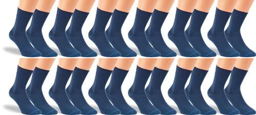 RS. Harmony Socken aus Bambus, atmungsaktiv und weiches Tragegefühl, Alltags-Strumpf für Damen und Herren, 12 Paar, jeans, 43-46 von RS. Harmony