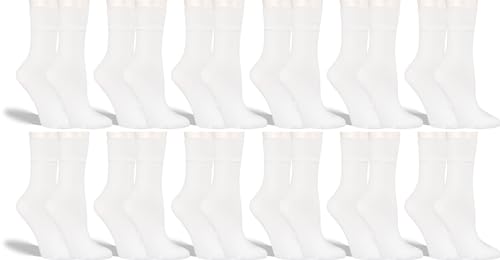 RS. Harmony Socken aus Bambus, atmungsaktiv und weiches Tragegefühl, Alltags-Strumpf für Damen und Herren, 12 Paar, weiß, 35-38 von RS. Harmony
