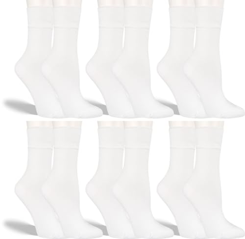 RS. Harmony Socken aus Bambus, atmungsaktiv und weiches Tragegefühl, Alltags-Strumpf für Damen und Herren, 6 Paar, weiß, 35-38 von RS. Harmony