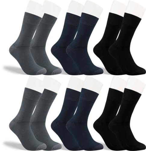 RS. Harmony Socken aus Bambus in XL Übergröße, der Alltags-Strumpf für Herren 31055 Bambus | 6 Paar | anthrazit, marine, schwarz | 47-50 von RS. Harmony