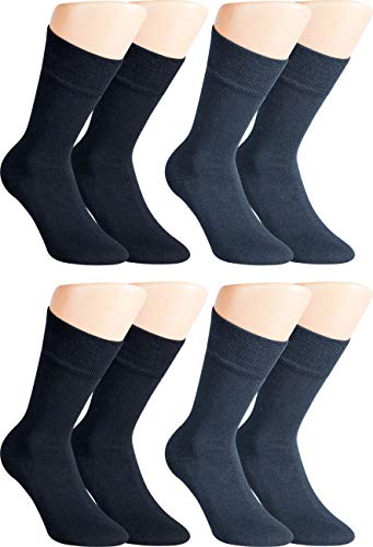 RS. Harmony | Socken mit Wellness Frottee-Sohle | Strumpf aus Baumwolle für Damen und Herren | 4 Paar | Farbe jeans blau | Größe 39-42 von RS. Harmony