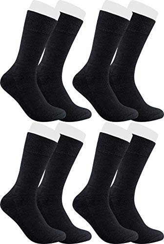 RS. Harmony | Socken mit Wellness Frottee-Sohle | Strumpf aus Baumwolle für Damen und Herren | 4 Paar | Farbe schwarz | Größe 35-38 von RS. Harmony