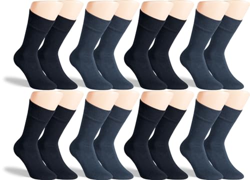 RS. Harmony | Socken mit Wellness Frottee-Sohle | Strumpf aus Baumwolle für Damen und Herren | 8 Paar | Farbe jeans blau | Größe 39-42 von RS. Harmony