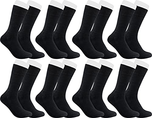 RS. Harmony | Socken mit Wellness Frottee-Sohle | Strumpf aus Baumwolle für Damen und Herren | 8 Paar | Farbe schwarz | Größe 35-38 von RS. Harmony