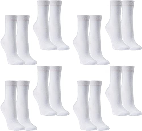 RS. Harmony | Socken mit Wellness Frottee-Sohle | Strumpf aus Baumwolle für Damen und Herren | 8 Paar | Farbe weiß | Größe 35-38 von RS. Harmony
