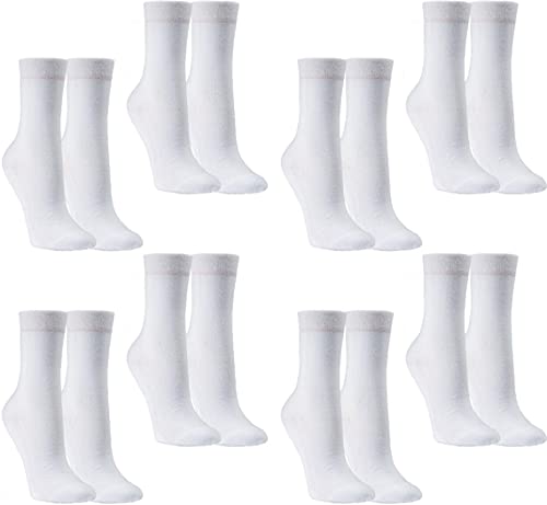 RS. Harmony | Socken mit Wellness Frottee-Sohle | Strumpf aus Baumwolle für Damen und Herren | 8 Paar | Farbe weiß | Größe 35-38 von RS. Harmony