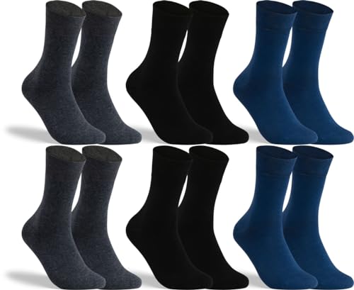 RS. Harmony Socken ohne Gummibund, XL in Übergröße, für Herren, aus Baumwolle 31043 | 6 Paar | schwarz, anthrazit, marine | 47-50 von RS. Harmony