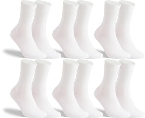 RS. Harmony Socken ohne Gummibund für Herren, aus Baumwolle 31199 | 6 Paar | weiß | 43-46 von RS. Harmony