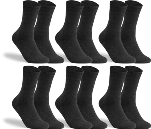 RS. Harmony Socken ohne Gummibund für Herren, aus Baumwolle 31210 | 6 Paar | anthrazit | 39-42 von RS. Harmony