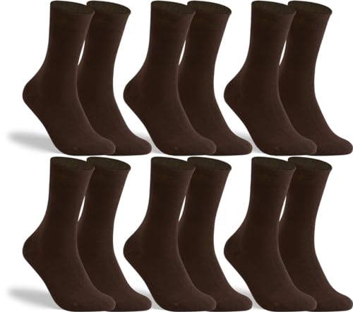 RS. Harmony Socken ohne Gummibund für Herren, aus Baumwolle 31212 | 6 Paar | dunkelbraun | 39-42 von RS. Harmony