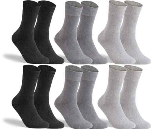 RS. Harmony Socken ohne Gummibund für Herren, aus Baumwolle 31216 | 6 Paar | silbertöne | 43-46 von RS. Harmony