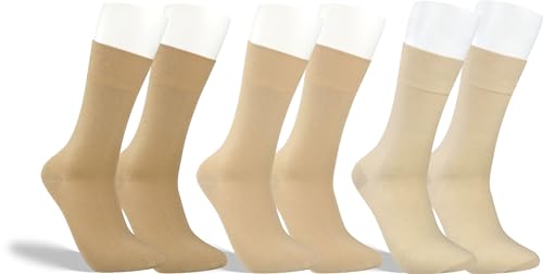 RS. Harmony Socken ohne Gummibund für Herren, aus Baumwolle 32059 | 3 Paar | Naturtöne | 43-46 von RS. Harmony