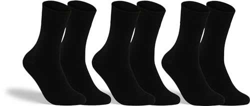 RS. Harmony Socken ohne Gummibund, XXL in Übergröße, für Herren, aus Baumwolle 31041 | 3 Paar | schwarz | 50-52 von RS. Harmony