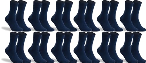 RS. Harmony Socken ohne Gummibund für Herren, aus Baumwolle 31213 | 12 Paar | marine | 43-46 von RS. Harmony