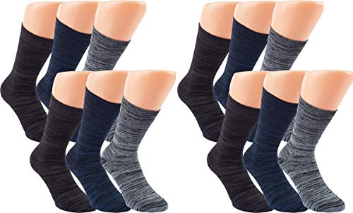 RS. Harmony | Socken und Strümpfe | Bambus Super Weich Atmungsaktiv | 12 Paar | schwarz, marine, silber | 39-42 von RS. Harmony