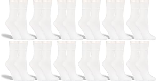 RS. Harmony Socken aus Bambus, atmungsaktiv und weiches Tragegefühl, Alltags-Strumpf für Damen und Herren, 12 Paar, weiß, 43-46 von RS. Harmony