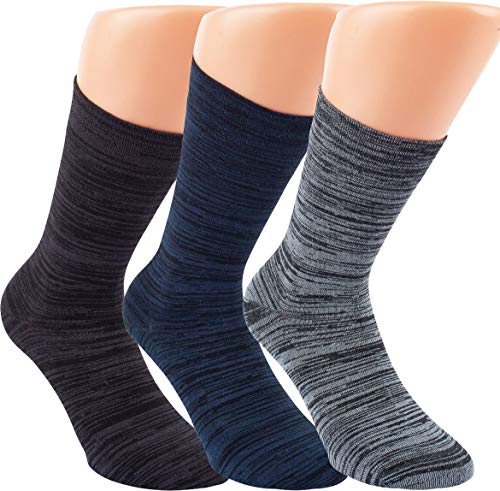 RS. Harmony | Socken und Strümpfe | Bambus Super Weich Atmungsaktiv | 3 Paar | schwarz, marine, silber | 35-38 von RS. Harmony