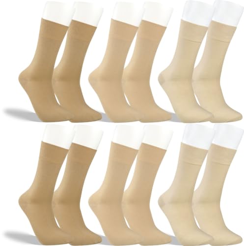 RS. Harmony Socken ohne Gummibund für Damen 13318 | 6 Paar | Naturtöne | 35-38 von RS. Harmony