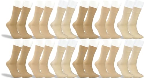 RS. Harmony Socken ohne Gummibund für Damen 13318 | 12 Paar | Naturtöne | 35-38 von RS. Harmony