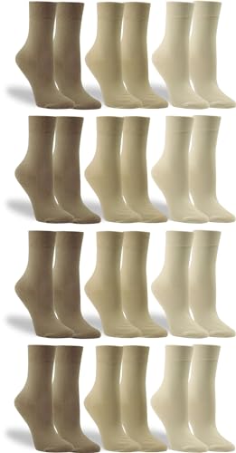 RS. Harmony Socken ohne Gummibund für Damen 13318 | 12 Paar | Naturtöne | 39-42 von RS. Harmony