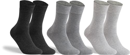 RS. Harmony Socken ohne Gummibund für Damen 13314 | 3 Paar | Grau | 35-38 von RS. Harmony