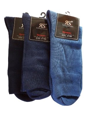 6 Paar Socken Pia RS Harmony Herrensocken ohne Naht Softrand (47-50, Blau-töne) von RS Pia Harmony