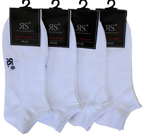 RS Herren Sneakersocken 4er Pack Weiß 39/42 von RS