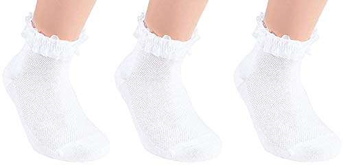 RS Mädchen Rüschensocken 3er Pack weiß 19-22 von RS