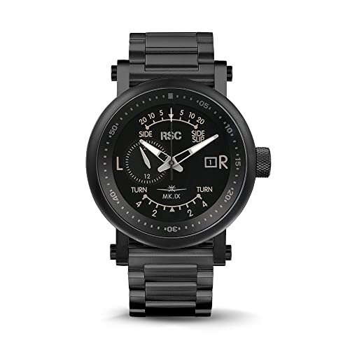 RSC Pilot's Watches Herren-Fliegeruhr, automatisch, 44 mm, Spitfire, Luftfahrt, stahl, Militär von RSC Pilot's Watches