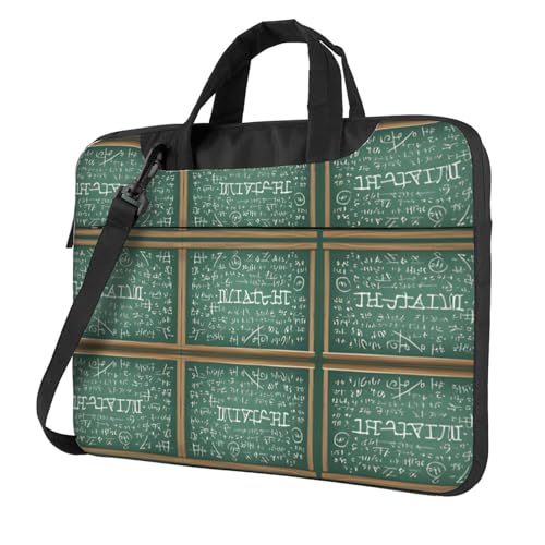 Formulas Shapes Theory Math Lesson Word Stilvolle Laptoptasche mit Volldruck-Design, leichte und schützende 600D Oxford-Polyester-Tasche mit weichem Futter, perfekt für Arbeit, Reisen und Schule von RTCVXZDSA