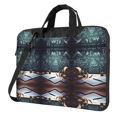 Formulas Shapes Theory Math Lesson Word Stilvolle Laptoptasche mit Volldruck-Design, leichte und schützende 600D Oxford-Polyester-Tasche mit weichem Futter, perfekt für Arbeit, Reisen und Schule von RTCVXZDSA