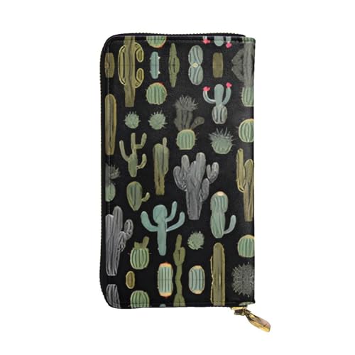 Geldbörse aus Leder mit Pflanzenblumen, vollständig bedrucktes Design, strapazierfähiges Kunstleder, Metall-Reißverschluss, mehrere Kartenfächer und Geldfach, perfekt für elegante Männer oder Frauen von RTCVXZDSA