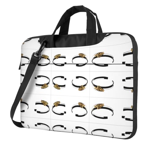 RTCVXZDSA Eyelash Stilvolle Laptoptasche mit Volldruck-Design, leichte und schützende 600D-Oxford-Polyester-Tasche mit weichem Futter, perfekt für Arbeit, Reisen und Schule, Schwarz , 14 inch von RTCVXZDSA