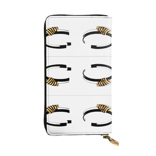 RTCVXZDSA Geldbörse aus Wimpernleder – vollständig bedrucktes Design, strapazierfähiges Kunstleder, Metall-Reißverschluss, mehrere Kartenfächer und Geldfach, perfekt für elegante Männer oder Frauen von RTCVXZDSA