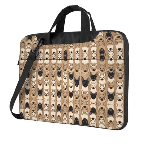 RTCVXZDSA Labrador Retriever Dogs Stilvolle Laptoptasche mit Volldruck-Design – leichte und schützende 600D Oxford Polyester Tasche mit weichem Futter, perfekt für Arbeit, Reisen und Schule, Schwarz von RTCVXZDSA