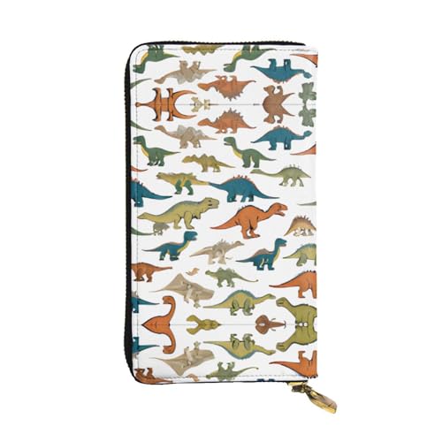 RTCVXZDSA Ledergeldbörse mit Muster – vollständig bedrucktes Design, strapazierfähiges Kunstleder, Metall-Reißverschluss, mehrere Kartenfächer und Geldfach, perfekt für elegante Männer oder Frauen von RTCVXZDSA