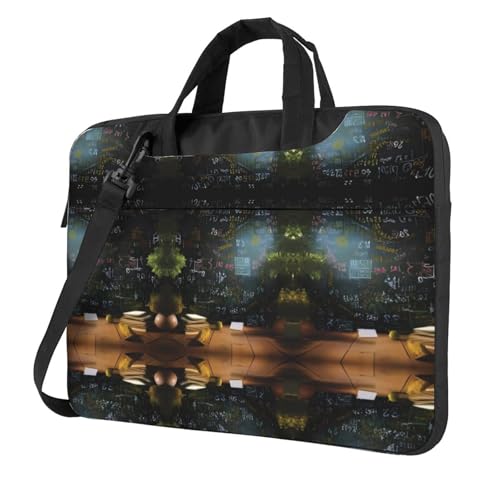 RTCVXZDSA Math Formula Stilvolle Laptoptasche mit Volldruck-Design, leichte und schützende 600D Oxford-Polyester-Tasche mit weichem Futter, perfekt für Arbeit, Reisen und Schule, Schwarz , 15.6 inch von RTCVXZDSA